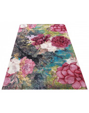 Kolorowy prostokątny dywan w kwiaty - Mildon w sklepie Edinos.pl