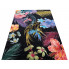 Czarny miękki dywan w kwiaty - Mildon