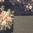 Granatowy prostokątny dywan w kwiaty Madson