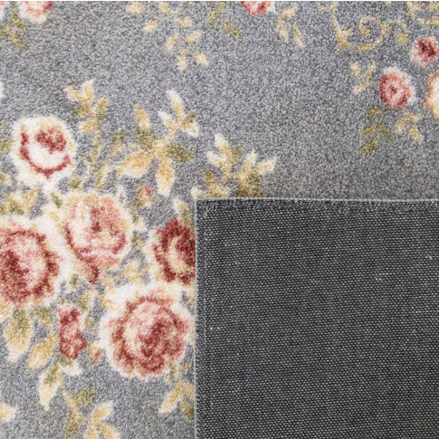 Klasyczny szary dywan w kwiaty Madson