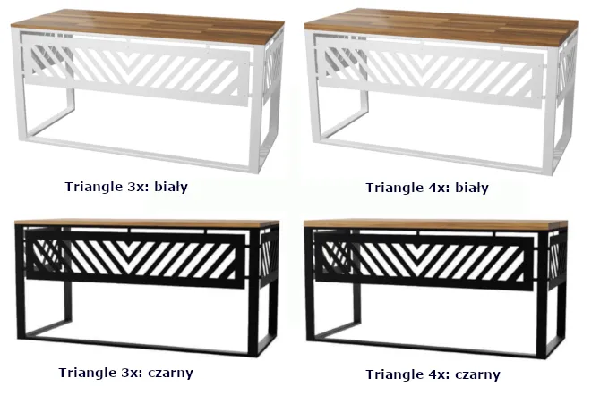 Dostępne modele biurek Triangle