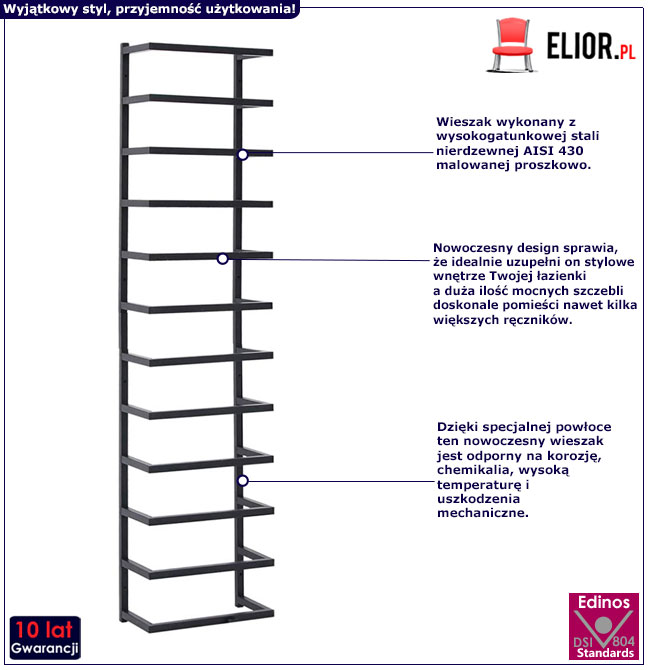 Loftowa drabinka do łazienki Koria 4X