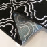Elegancki czarny dywan z białym wzorem Bonix