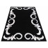 Czarny prostokątny dywan z białym wzorem - Bonix