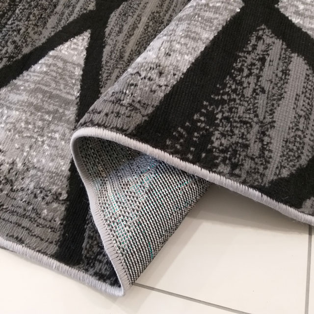 Czarno-szary geometryczny dywan Bonix