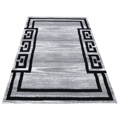 Szary dywan z greckim wzorem Bonix