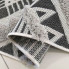 Szary prostokątny dywan we wzory Romser