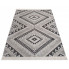 Szary prostokątny dywan we wzory - Romser
