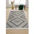Szary prostokątny dywan we wzory Stean