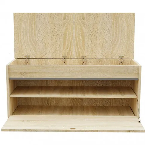 Szczegółowe zdjęcie nr 6 produktu Siedzisko z szafką na buty do przedpokoju Cella 3X - dąb sonoma