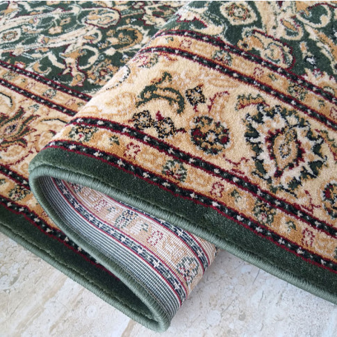 Zielony klasyczny dywan we wzory Rismo