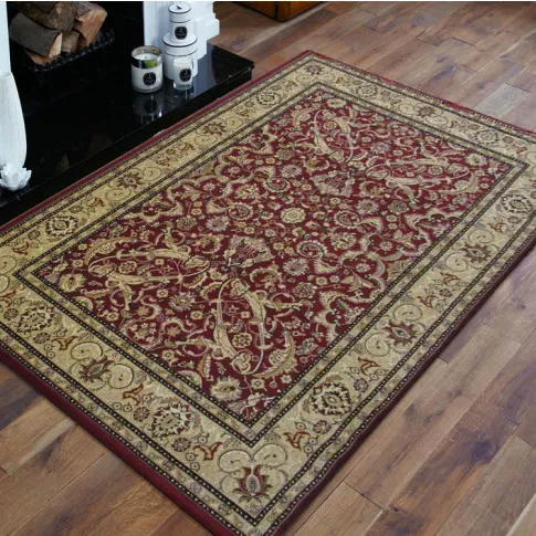 Czerwony klasyczny dywan dekoracyjny Rismo