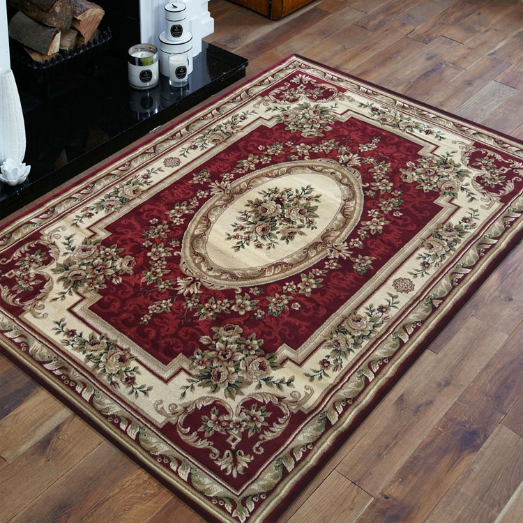 Czerwony klasyczny dywan w stylu retro Agix