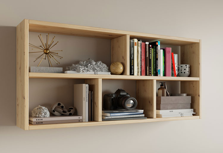 Wiszący regał na książki z przegródkami Ovenis
