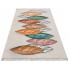 Beżowy nowoczesny dywan w kolorowe pióra Necter