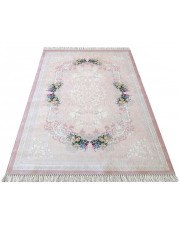 Różowy prostokątny dywan w kwiaty - Kortino w sklepie Edinos.pl