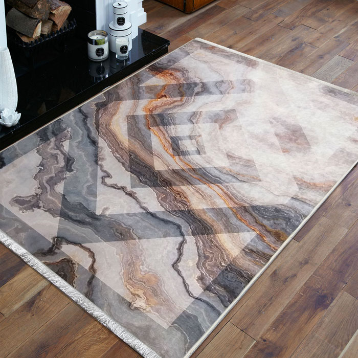 Nowoczesny dywan we wzory marmurkowe Marmos