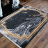 Nowoczesny czarny dywan z imitacją marmuru Rubenso