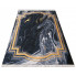 Czarny prostokątny nowoczesny dywan Rubenso