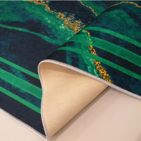 Ciemnozielony miękki dywan w stylu nowoczesnym Rubenso