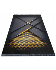 Czarny prostokątny dywan zdobiony - Rendez 3X w sklepie Edinos.pl