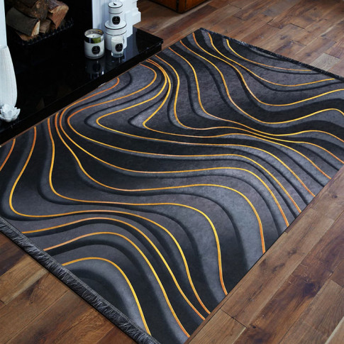 Prostokątny szary dywan dekoracyjny Rendez 4X