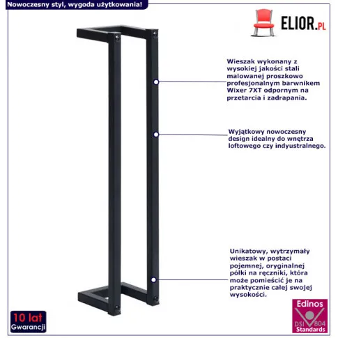 Stylowa metalowa półka na ręczniki Longi 4X