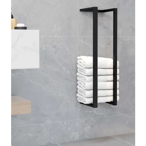 Wizualizacja czarnego wieszaka łazienkowego Longi 4X