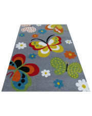 Szary dywan w motylki dla dziecka - Mexi w sklepie Edinos.pl