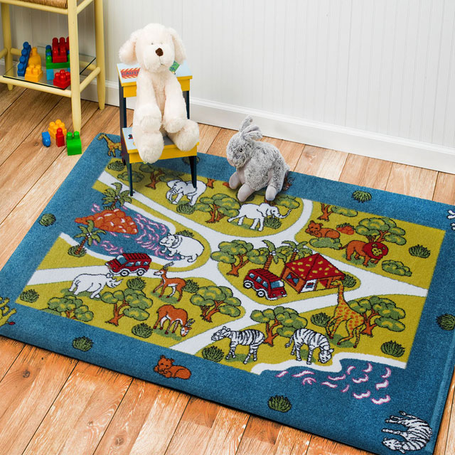 Nowoczesny dywan do pokoju dziecka Timoti - safari