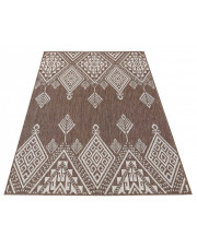 Brązowy dywan dwustronny w stylu boho - Oldex 6X w sklepie Edinos.pl