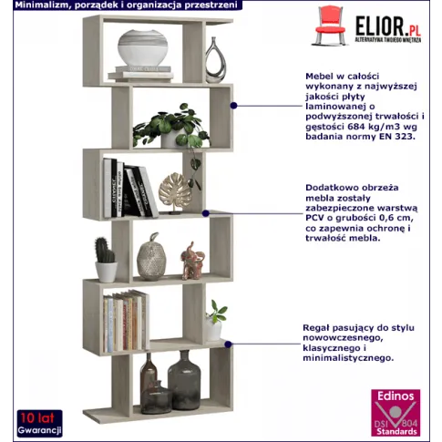 Regal z polkami dab sonoma Aristo 5X