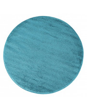 Niebieski okrągły dywan do sypialni - Bernis 3X w sklepie Edinos.pl