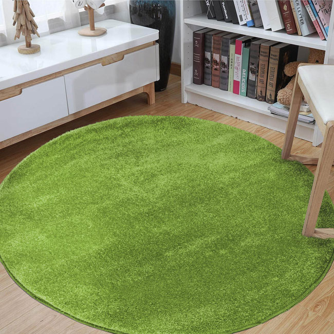 Zielony okrągły dywan do salonu Bernis 3X