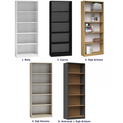 Szczegółowe zdjęcie nr 4 produktu Pojemny regał biurowy na dokumenty Fawios 3X - olcha
