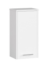 Biała wisząca szafka łazienkowa z półkami - Optima
