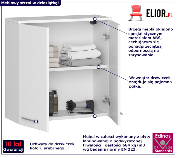 Biała szafka łazienkowa Zofix 3X