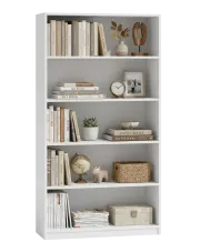 Biały regał z półkami - Fawios 4X w sklepie Edinos.pl