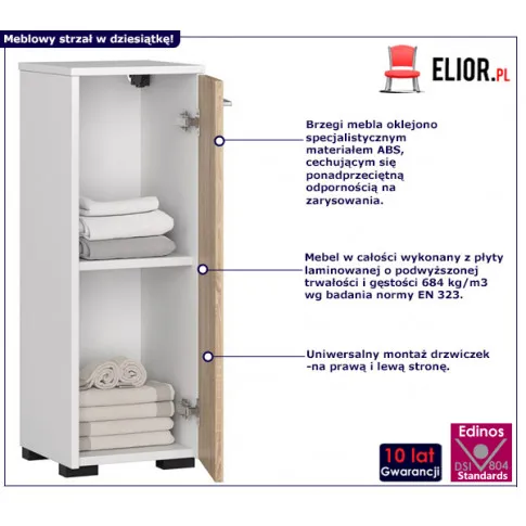 Regał łazienkowy skandynawski Lireno