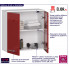 Fotografia Nowoczesna wisząca szafka łazienkowa biały + czerwony połysk - Zofix 4X z kategorii Łazienka
