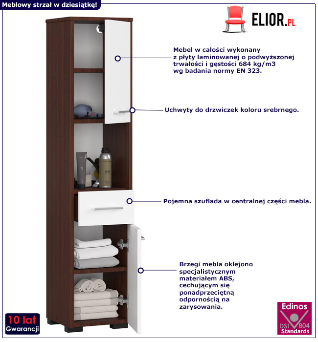 Regał łazienkowy na kosmetyki Unimis 3X