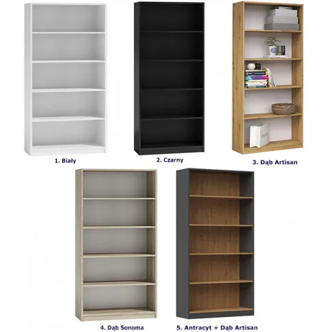 Szczegółowe zdjęcie nr 4 produktu Regał z półkami Fawios 4X - olcha