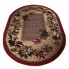 Czerwono-brązowy owalny dywan klasyczny - Malkon