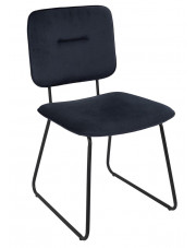 Granatowe krzesło welwetowe - Monroi w sklepie Edinos.pl