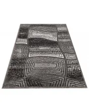 Szary nowoczesny wzorzysty dywan - Mantor