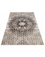 Beżowy prostokątny dywan we wzory - Tureso w sklepie Edinos.pl