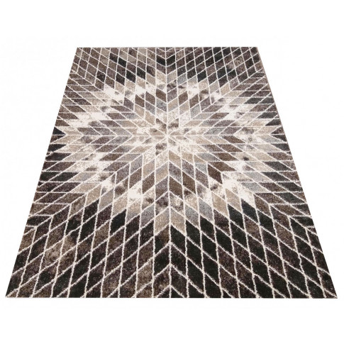 Brązowy nowoczesny dywan do salonu Tureso