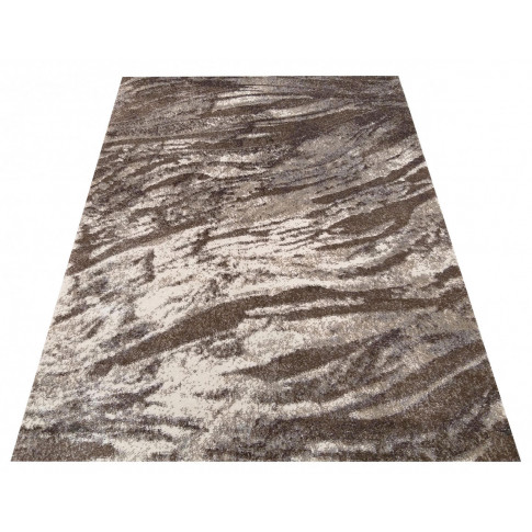 Brązowy prostokątny dywan we wzory Noveros 4X