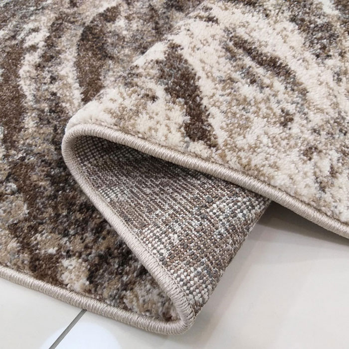 Brązowy prostokątny dywan we wzory Noveros 3X