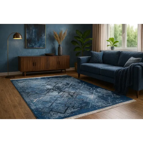 wizualizacja dywanu Folta niebieski